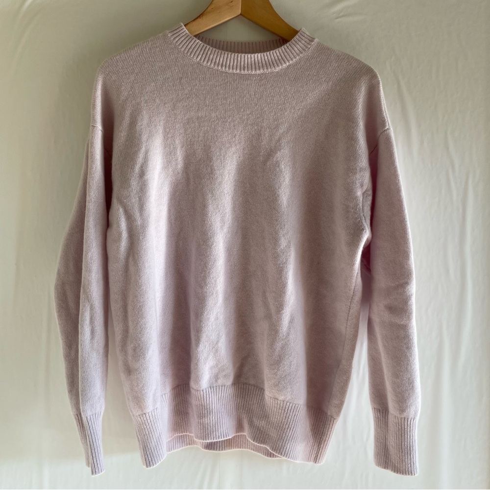 Aritzia The Group Babaton Ribbed Light Purple Merino Blend Sweater Size L